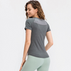 Women'S Tight Round Neck Mesh Mesh Breathable High Elastic Quick Dry Running Fitness T-Shirt