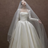 Satin Wedding Dress Women Summer Temperament Retro Long Sleeve Floor Trailing Dress