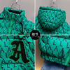 Kid Casual Letter Print Hooded Warm Jacket