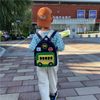 Children Kids Toddlers Fashion Girls Boys Cartoon Bus Pattern School Bag Backpack