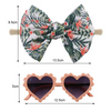 Kids Heart Shape Sunglasses Tie Dye Print Headband Set