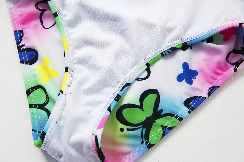 Children Kids Baby Fashion Girls Butterfly Print Swimsuit