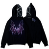 Women Fashion Y2k Edgy Rhinestone Shark Patter Hoodie