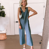 Women Loose Vest Top Ninth Pants Jumpsuit