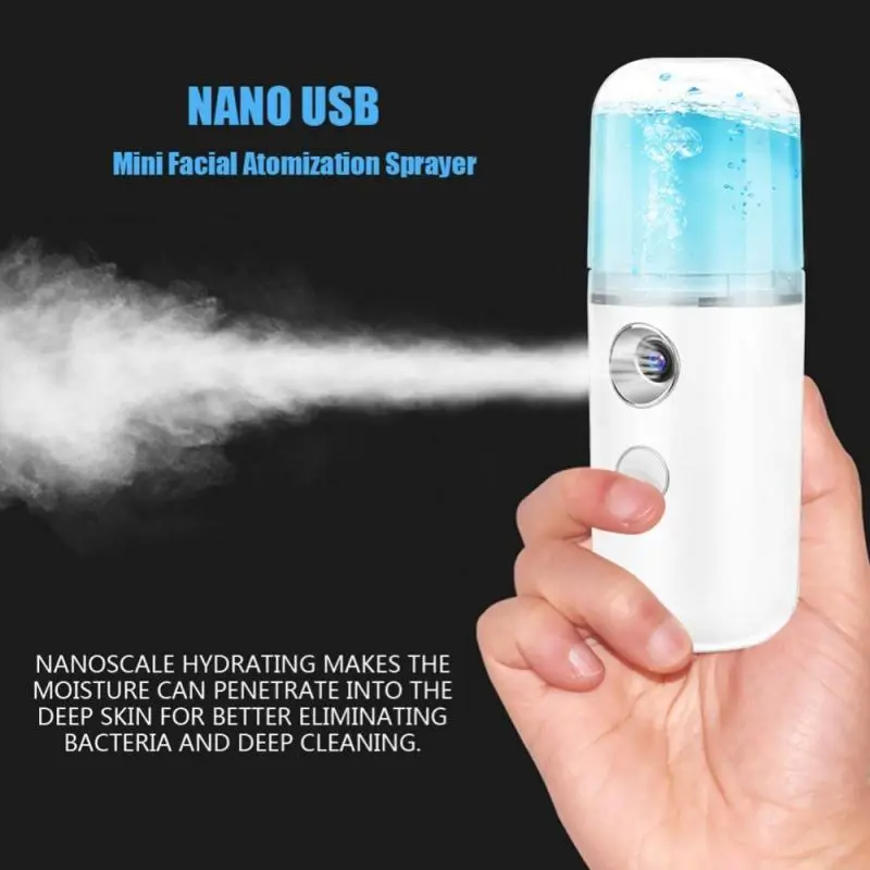 (Buy 1 Get 2) New Nano Face Mist Spray Facial Sprayer Moisturizing Humidifier USB Charge Steamer Beauty Skin Care Tool