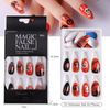 ( Buy 1 Get 1 ) Women Multi Layer Thick Mink False Eyelashes Halloween Pumpkin False Nail Set