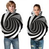 Kids Big Pattern Printed Hooded Sweatshirt