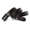 Men Fashion Casual Business Solid Color Leather Metal Buckle Belt