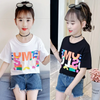 Children Kids Baby Teen Fashion Girls Casual Basic Short Sleeve Letter Print T-Shirt