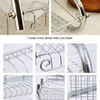 Modern Minimalist Kitchen Stainless Steel S-Shaped Double-Layer Dish Storage Rack