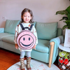 Children Kids Toddlers Fashion Girls Boys Cartoon Smiling Face Pattern School Bag Backpack