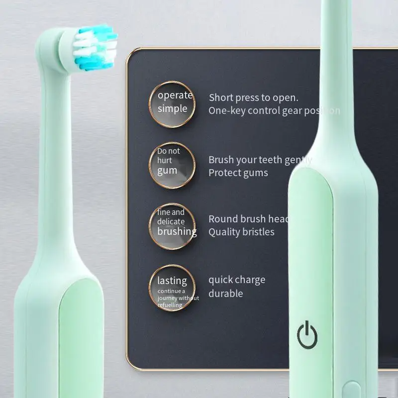 Household Automatic Rechargeable Waterproof Convenient Soft Bristle Toothbrush