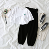 Summer Casual Women Short-Sleeved Heart Print T-Shirt Elastic Waist Long Pants Athleisure Set