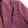 Men Lapel Long Sleeve Plaid Coats