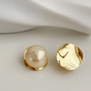 ( Buy 1 Get 2 ) Women Fashion Geometric Metal Pearl Earrings