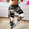 Women Sports Fashion Camouflage Print Casual Tight High-Waist Pants