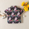 Kids Toddler Boys Casual Cute Easter Cartoon Bunny Print Short Sleeve Lapel Shirt