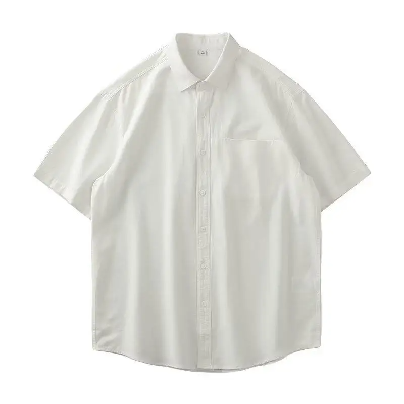 Men Casual Basic Solid Color Short Sleeve Lapel Shirt
