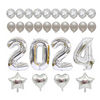 2024 New Year Party Sequin Aluminum Film Balloon Set