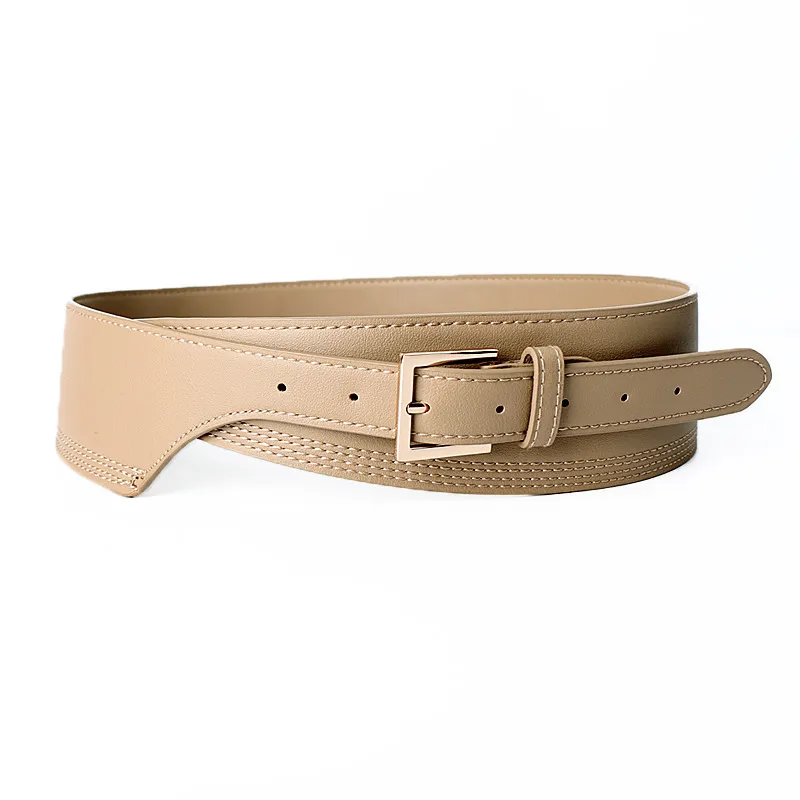 Women Fashion Solid Color All-Match Wide Belt