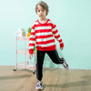 Children Kids Toddlers Fashion Boys Girls Striped Long Sleeve Basic Sweatshirt