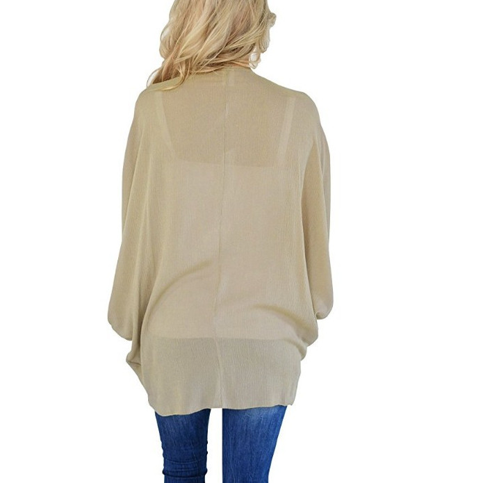 Women Casual Solid Color Half Sleeve Cardigan