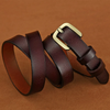 (Buy 1 Get 1) Women Fashion Casual Retro Solid Color Square Pin Buckle Genuine Leather Thin Belt