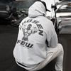 Men Casual Print Hooded Long-Sleeved Sports Loose Hoodies