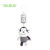 Cartoon Owl Animal Shape Black White Bed Hanging Rattle Plush Toy