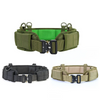 Men Fashion Casual Outdoor Color Block Metal Buckle Tactical Woven Nylon Belt