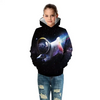 Kids Big Pattern Printed Hooded Sweatshirt