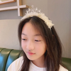 (Buy 1 Get 1) Kids Girls  Rhinestone Pearl Crown Hairband