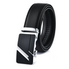 Men Fashion Casual Business Solid Color Leather Metal Buckle Belt