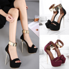 Women Fashion Sexy Waterproof Platform Stiletto Heel Sandals Wedges