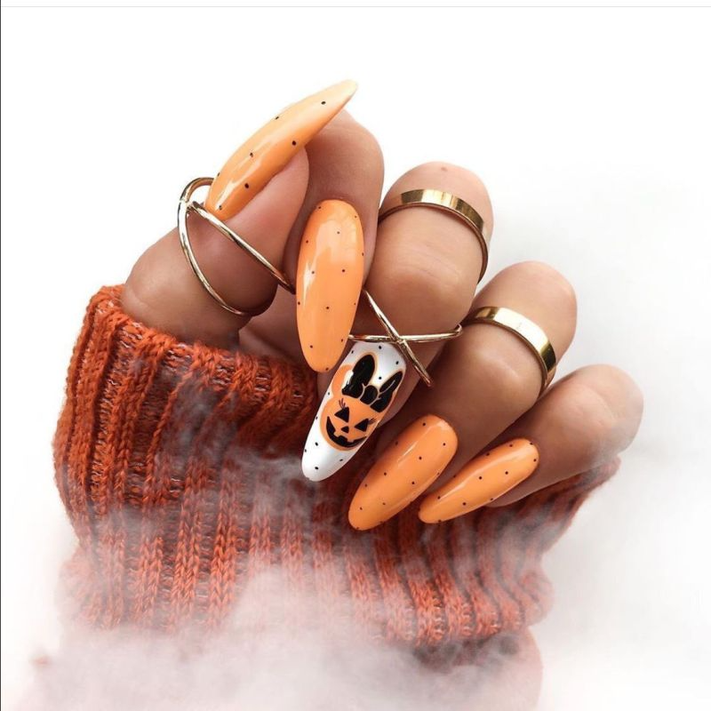 ( Buy 1 Get 2 ) Halloween Women Horror Funny Skull Ghost Wearable False Nails