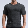 Men'S Casual Round Neck Short-Sleeved Quick-Drying Tight High-Elastic Sports T-Shirt