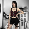 Women Sexy Gothic Hollow Lace Crop Camis