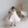 Kids Toddler Girls Fashion Party Cute Sweet Solid Color Bow Pleated Sleeveless Mesh Party Tutu Dress