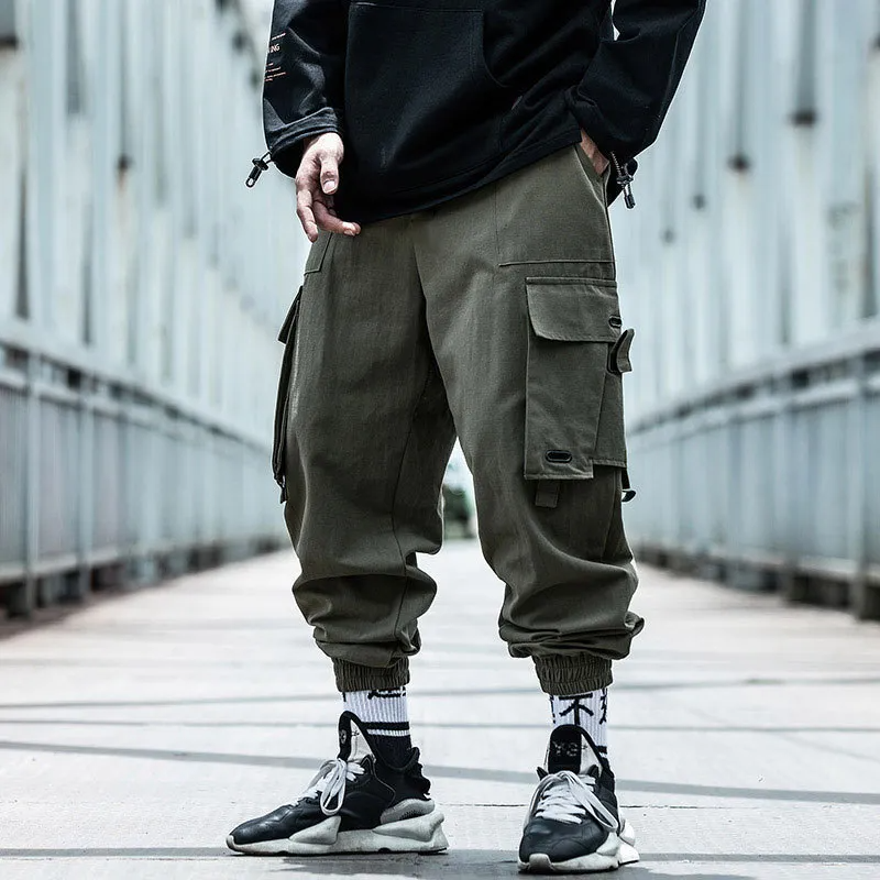 Men Fashion Loose Hip Hop Harem Cargo Pants