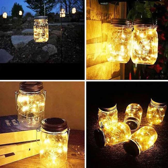 (Buy 1 Get 1) 2M 20 LED Mason Tank Decor Solar Lamp String Ornaments