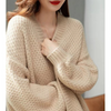 Women Fashion Loose Knitted Sweater Coat