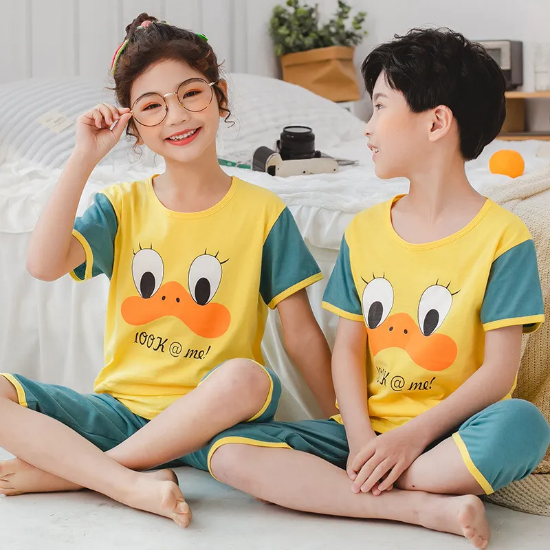 Children Kids Baby Fashion Girls Boys Basic Casual Short Sleeve Top And Shorts 2pcs Set