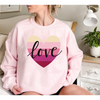 Valentine'S Day Fashion Women'S Casual Long Sleeve Round Neck Heart Love LOVE Letter Print Sweatshirt