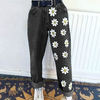 Women'S Fashion Floral Printing Denim Trousers