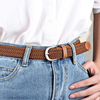 (Buy 1 Get 1) Men Women Fashion Casual Versatile Solid Color Canvas Woven Metal Buckle Belt