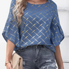 Summer Casual Women Loose Ruffled Sleeve Round Neck Blouse