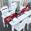 Christmas Red Black Plaid Polyester Cotton Tablecloth Placemat Tableware