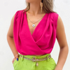 Women'S Fashion Solid Color Sleeveless V Neck Top