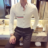 Men Classic Long Sleeve Slim Fit Lapel Leisure Lapel Business Shirts