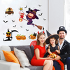 (Buy 1 Get 1) Halloween Decorative Wall Stickers Scene Layout Glass Witch Stickers